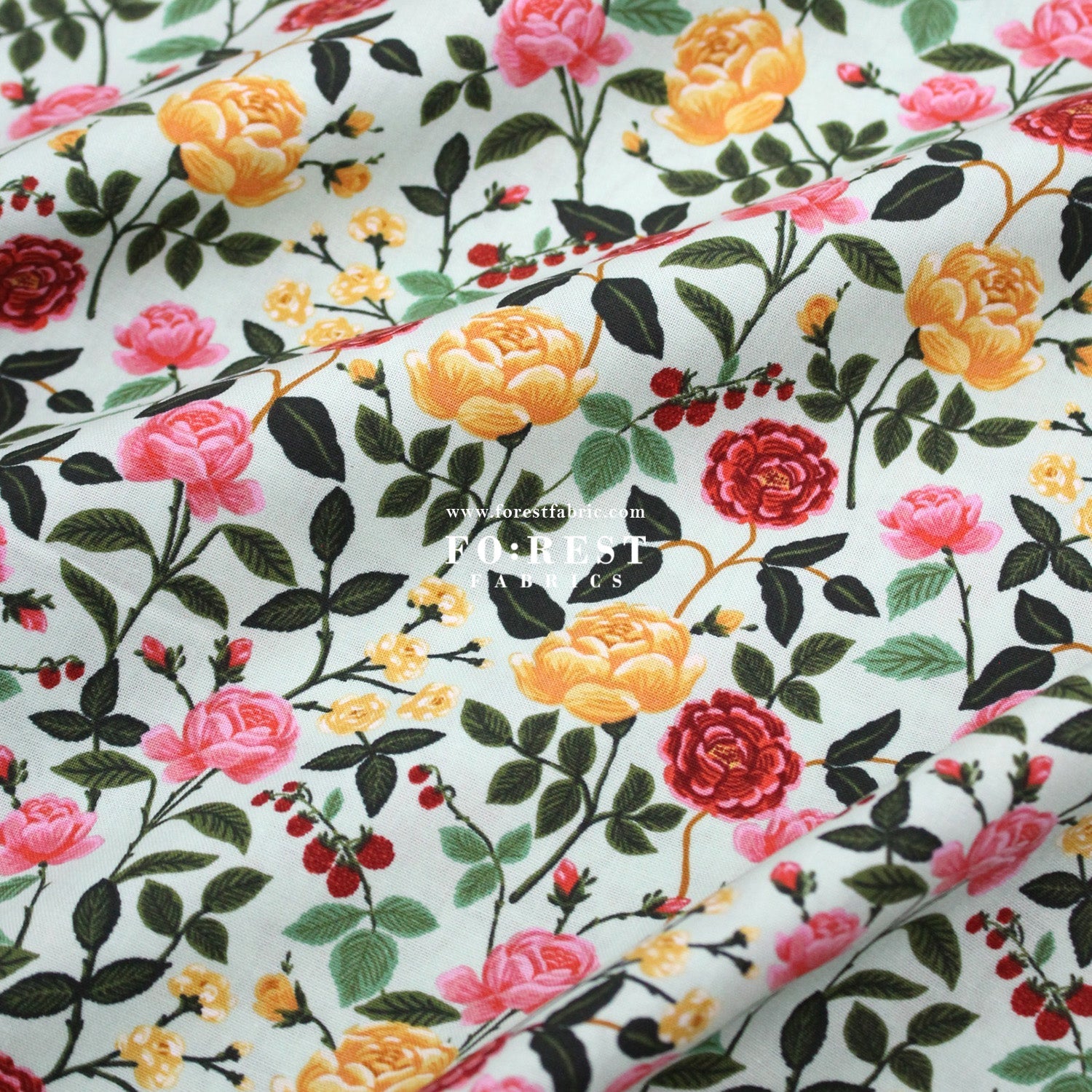 cotton - Rose fabric - FO:REST Fabric 布恩堂Liberty fabrictana lawnjapanese fabricykk zipper
