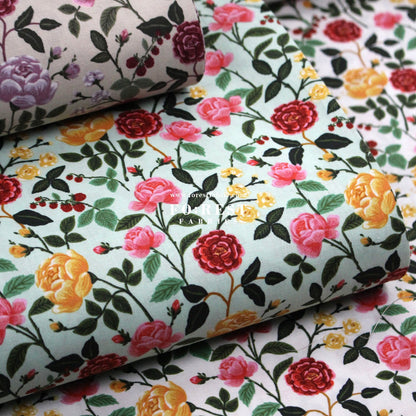 cotton - Rose fabric - FO:REST Fabric 布恩堂Liberty fabrictana lawnjapanese fabricykk zipper