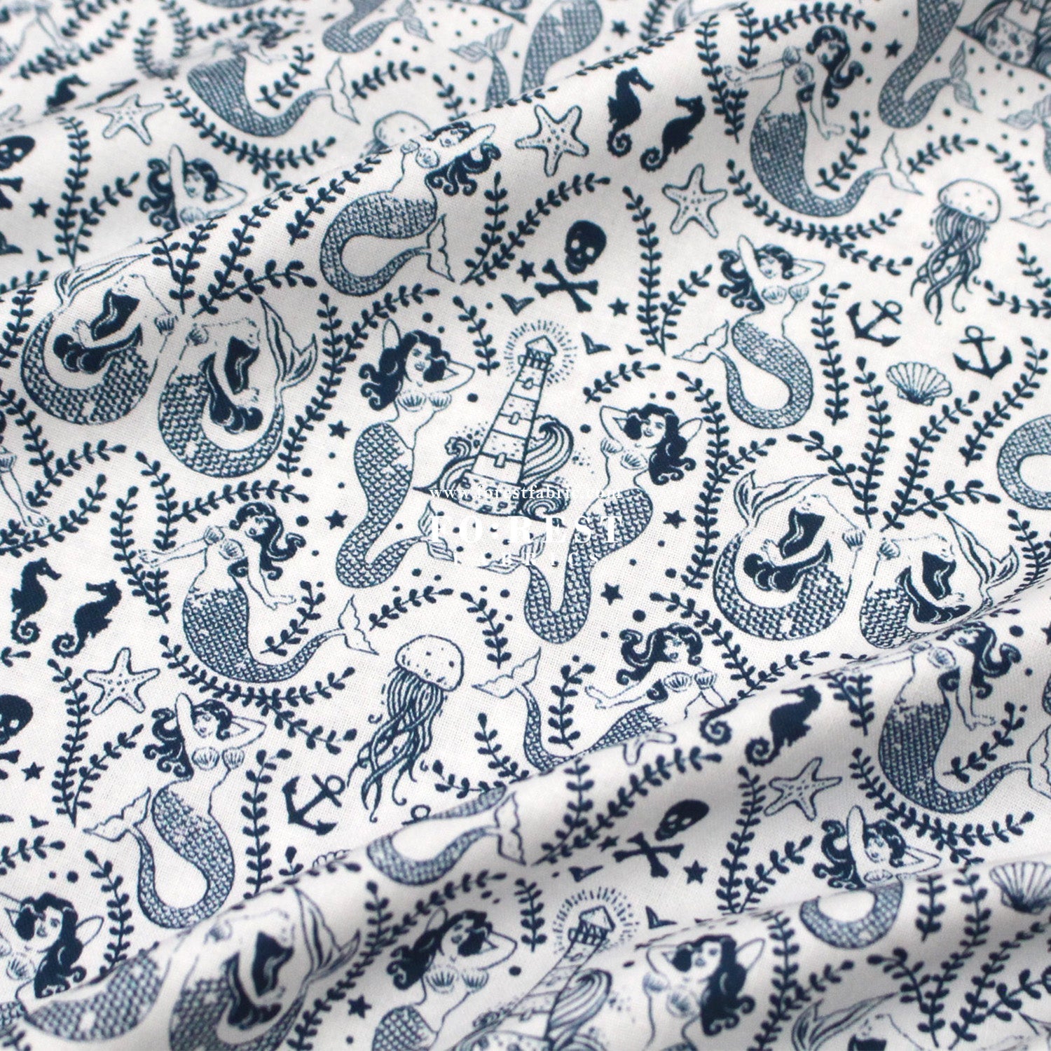 cotton - Sailor Salty Colony fabric - FO:REST Fabric 布恩堂Liberty fabrictana lawnjapanese fabricykk zipper
