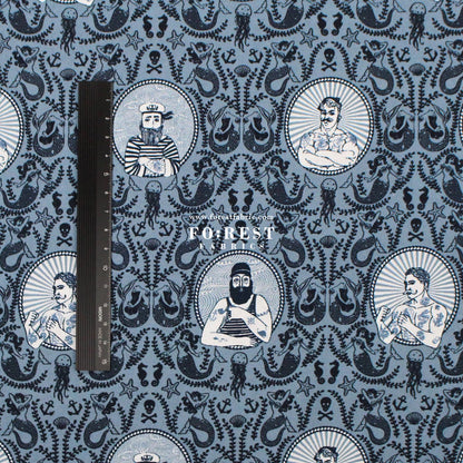 cotton - Sailor Salty Colony fabric - FO:REST Fabric 布恩堂Liberty fabrictana lawnjapanese fabricykk zipper