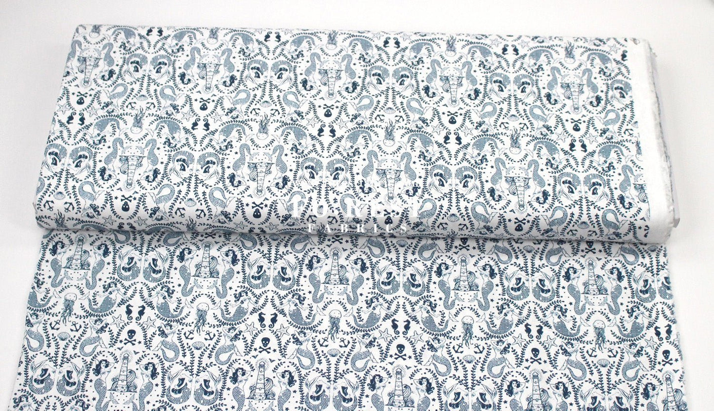 cotton - Sailor Salty Colony fabric - FO:REST Fabric 布恩堂Liberty fabrictana lawnjapanese fabricykk zipper