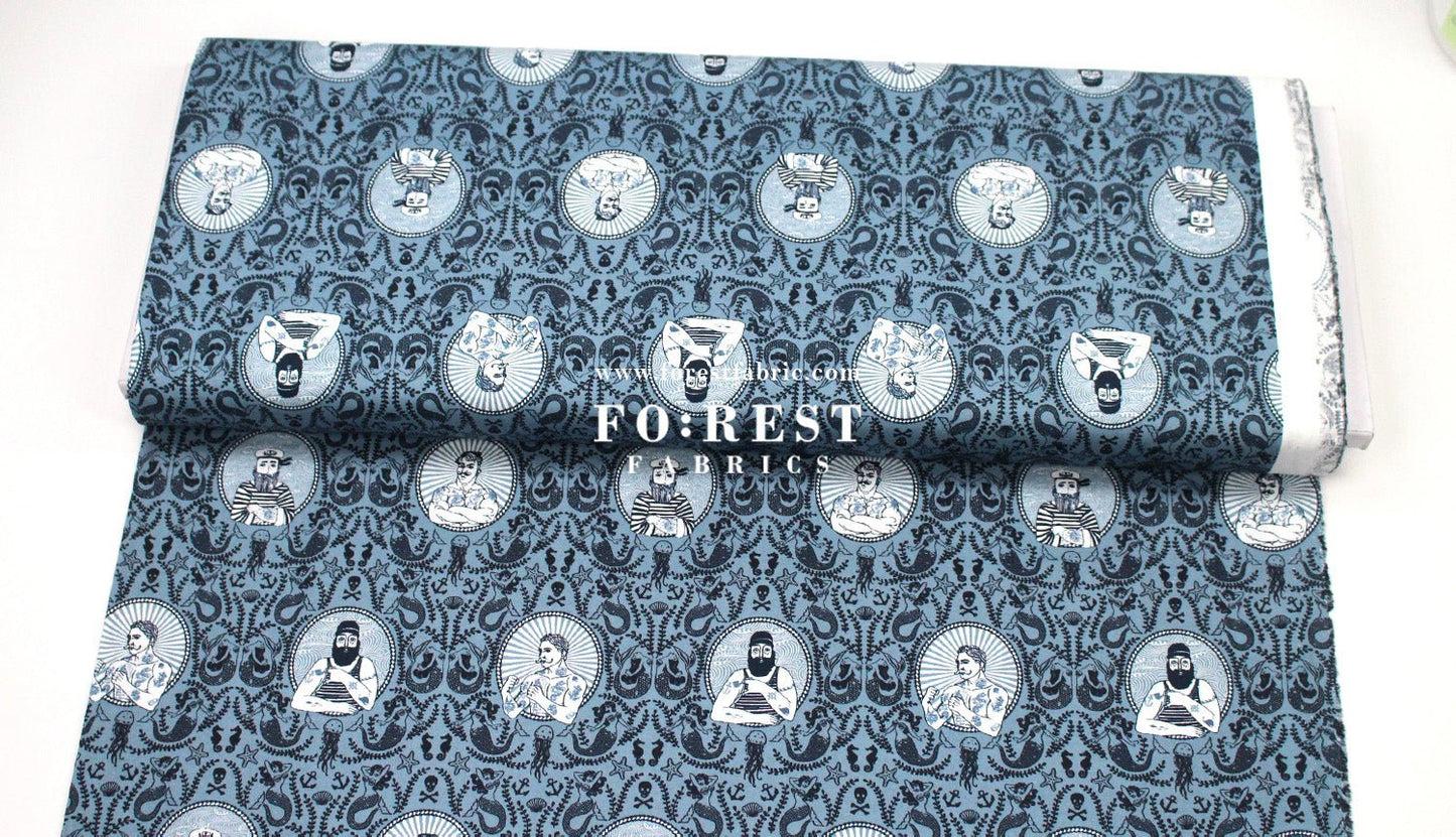cotton - Sailor Salty Colony fabric - FO:REST Fabric 布恩堂Liberty fabrictana lawnjapanese fabricykk zipper