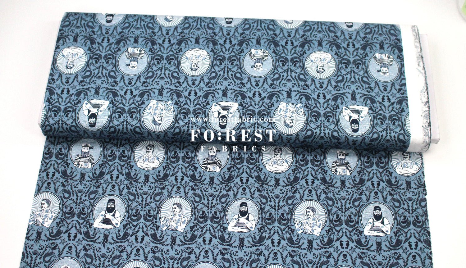 cotton - Sailor Salty Colony fabric - FO:REST Fabric 布恩堂Liberty fabrictana lawnjapanese fabricykk zipper