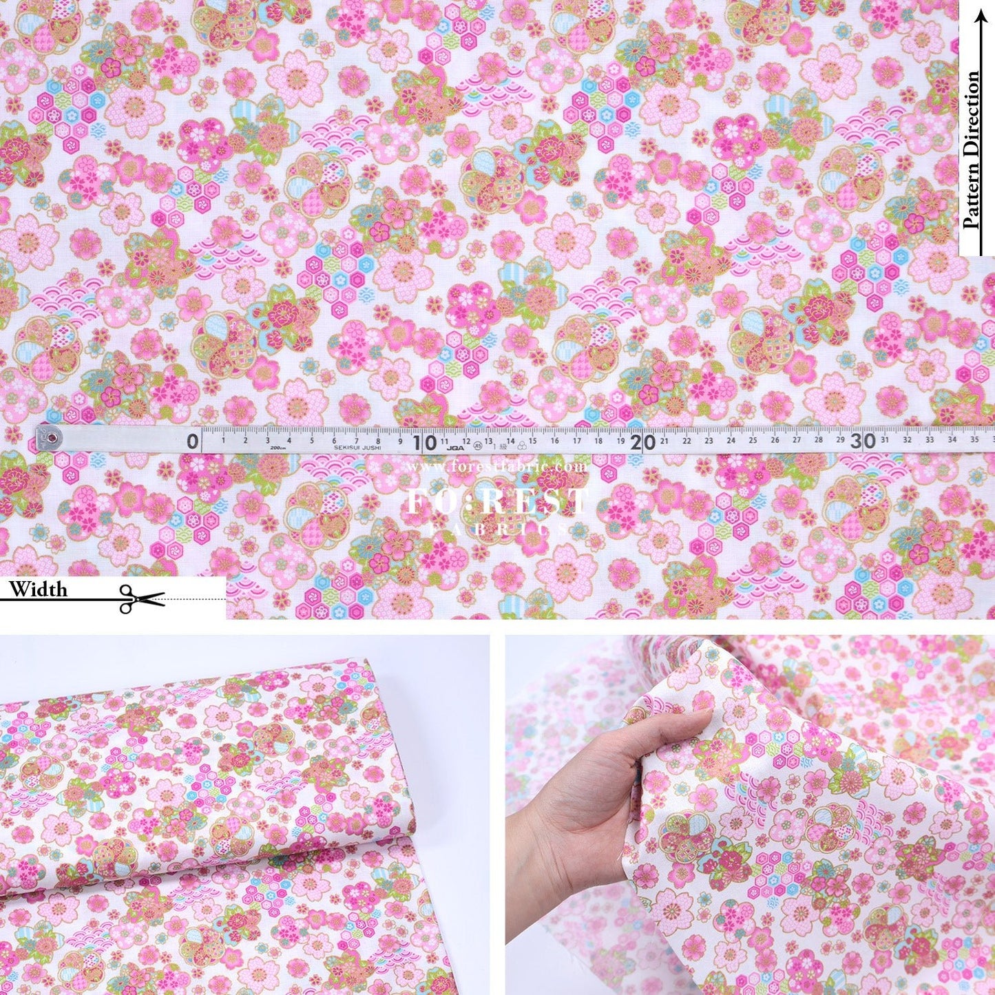 cotton - Sakura flower dance - FO:REST Fabric 布恩堂Liberty fabrictana lawnjapanese fabricykk zipper