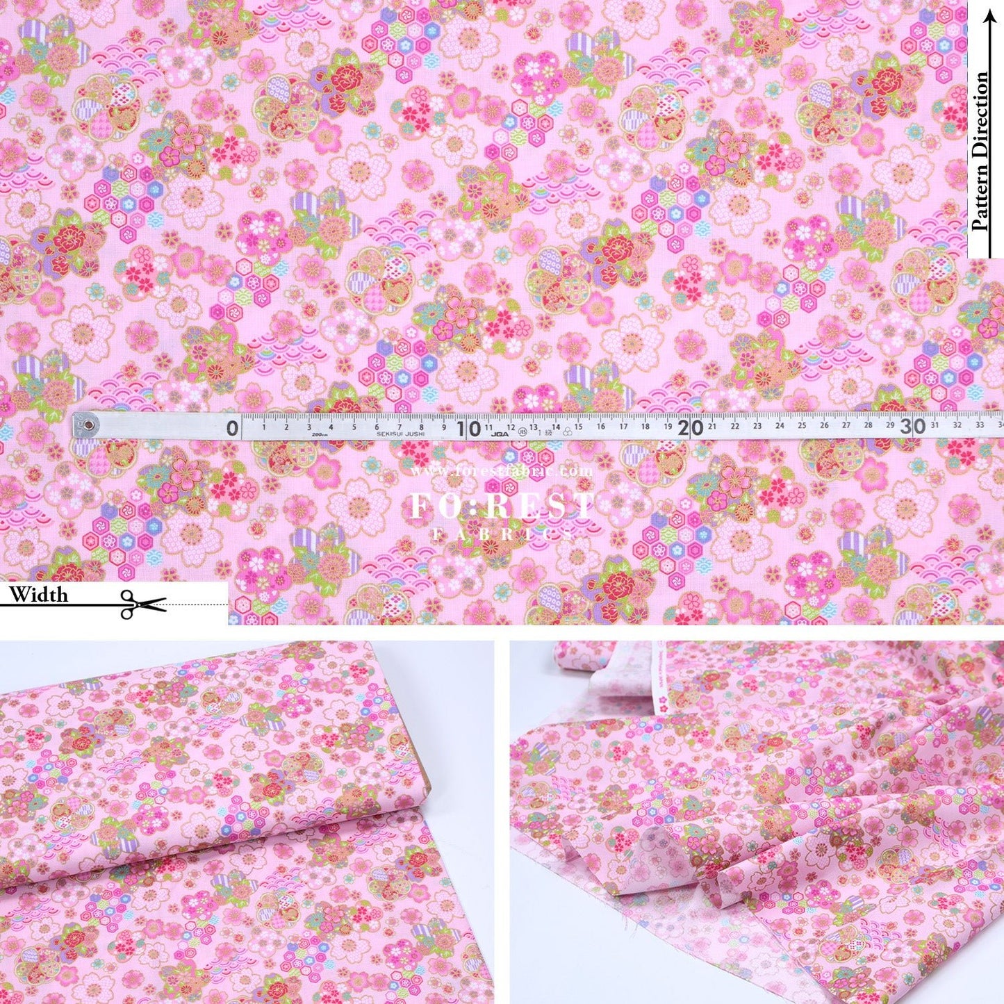 cotton - Sakura flower dance - FO:REST Fabric 布恩堂Liberty fabrictana lawnjapanese fabricykk zipper