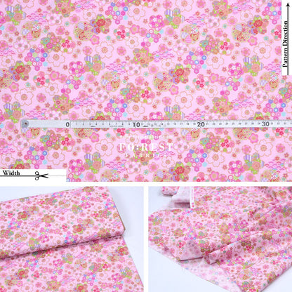 cotton - Sakura flower dance - FO:REST Fabric 布恩堂Liberty fabrictana lawnjapanese fabricykk zipper