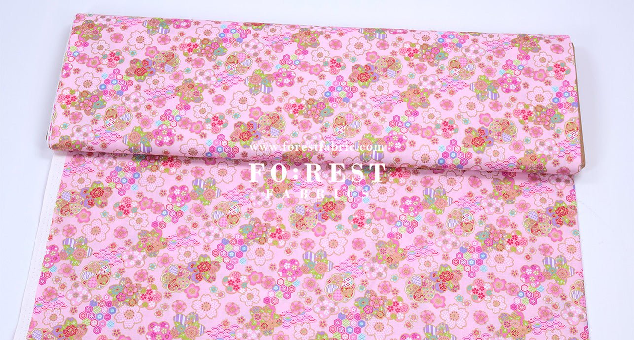 cotton - Sakura flower dance - FO:REST Fabric 布恩堂Liberty fabrictana lawnjapanese fabricykk zipper