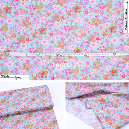 cotton - Sakura flower dance - FO:REST Fabric 布恩堂Liberty fabrictana lawnjapanese fabricykk zipper