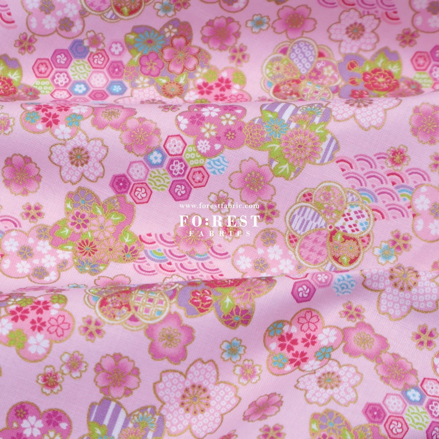 cotton - Sakura flower dance - FO:REST Fabric 布恩堂Liberty fabrictana lawnjapanese fabricykk zipper