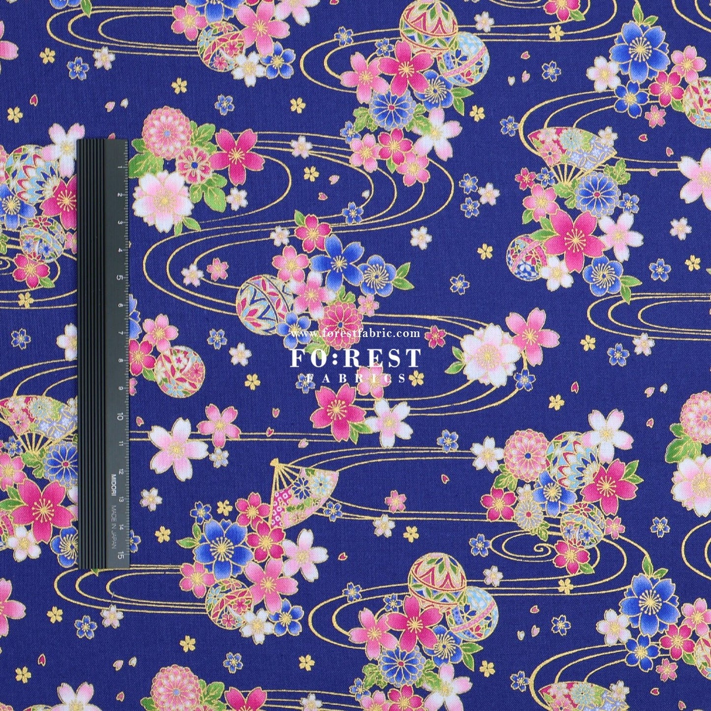 cotton - Sakura River - FO:REST Fabric 布恩堂Liberty fabrictana lawnjapanese fabricykk zipper