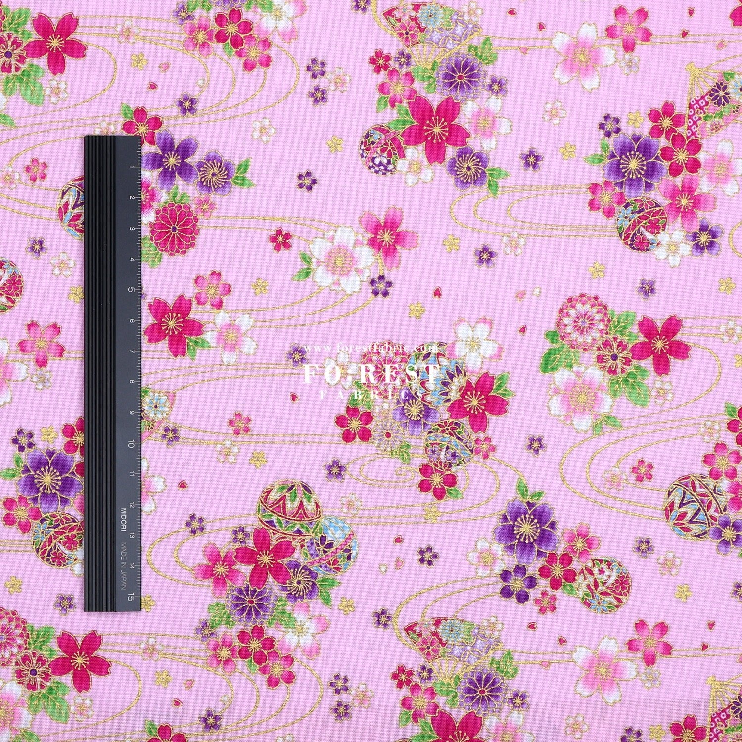 cotton - Sakura River - FO:REST Fabric 布恩堂Liberty fabrictana lawnjapanese fabricykk zipper