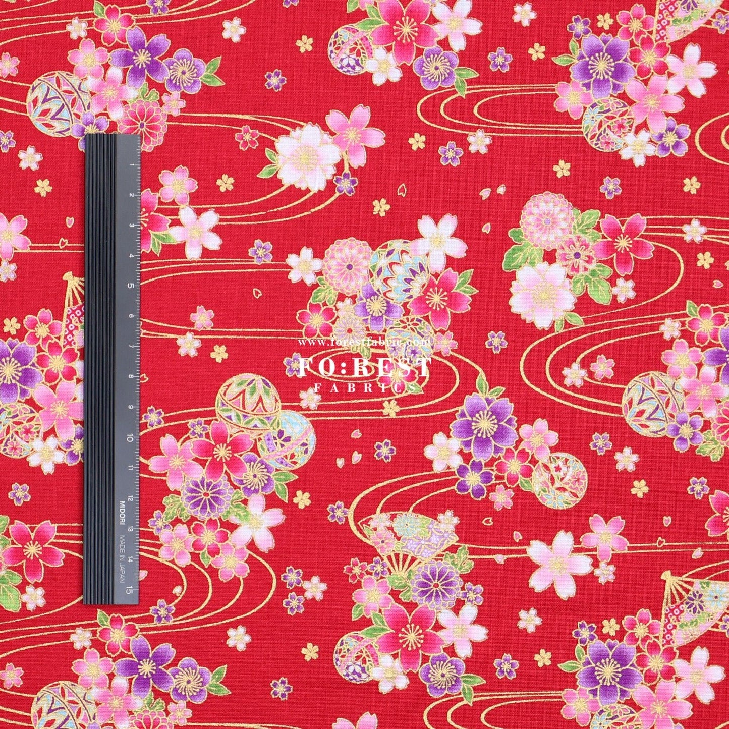 cotton - Sakura River - FO:REST Fabric 布恩堂Liberty fabrictana lawnjapanese fabricykk zipper