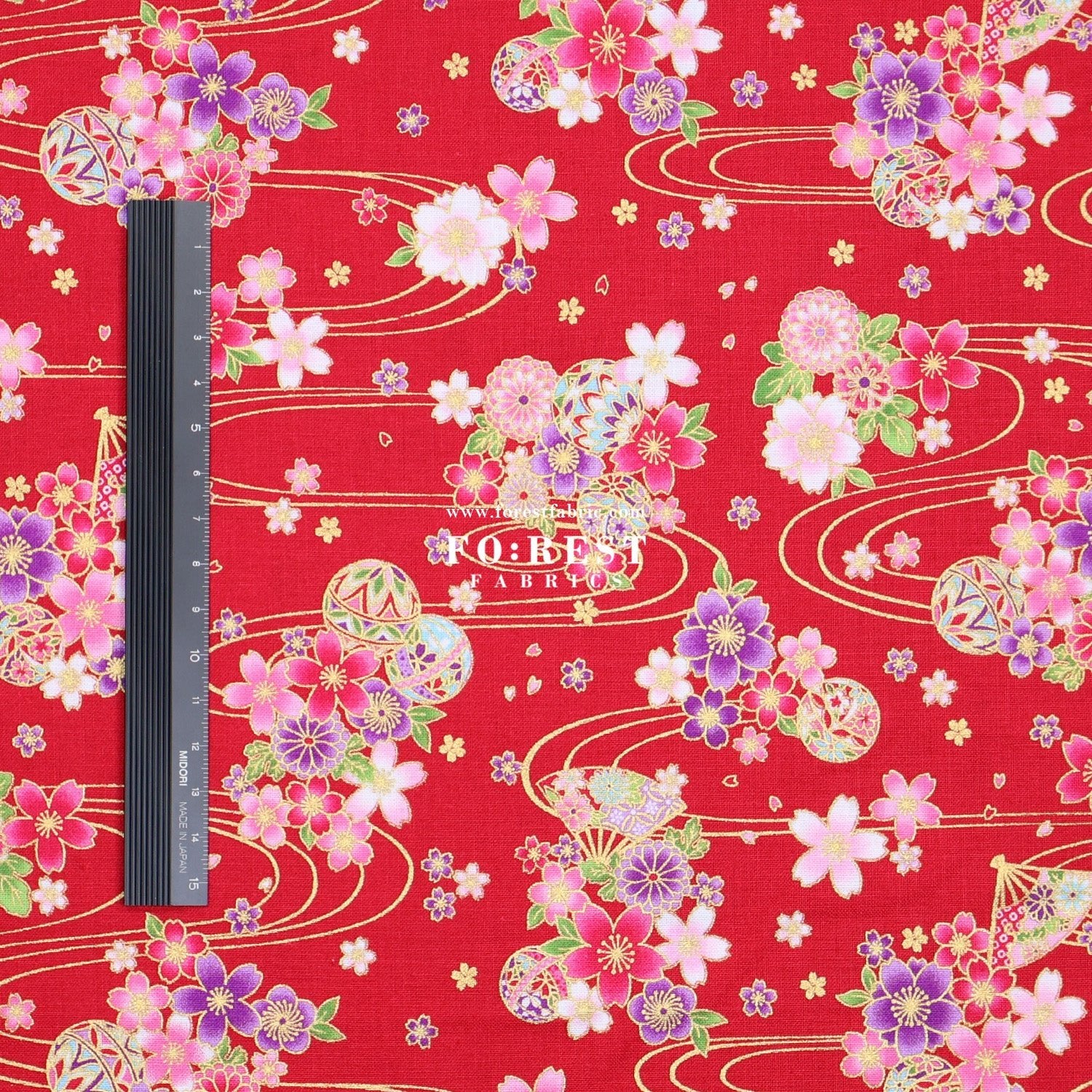 cotton - Sakura River - FO:REST Fabric 布恩堂Liberty fabrictana lawnjapanese fabricykk zipper