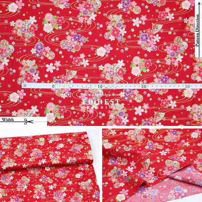 cotton - Sakura River - FO:REST Fabric 布恩堂Liberty fabrictana lawnjapanese fabricykk zipper