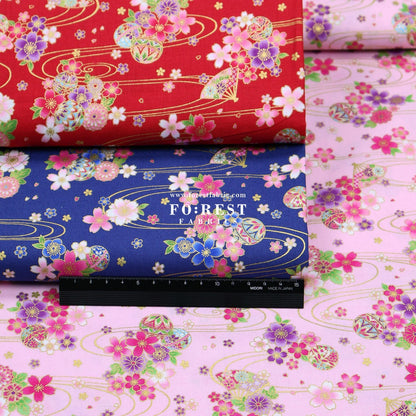 cotton - Sakura River - FO:REST Fabric 布恩堂Liberty fabrictana lawnjapanese fabricykk zipper
