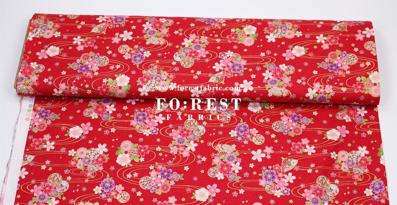 cotton - Sakura River - FO:REST Fabric 布恩堂Liberty fabrictana lawnjapanese fabricykk zipper