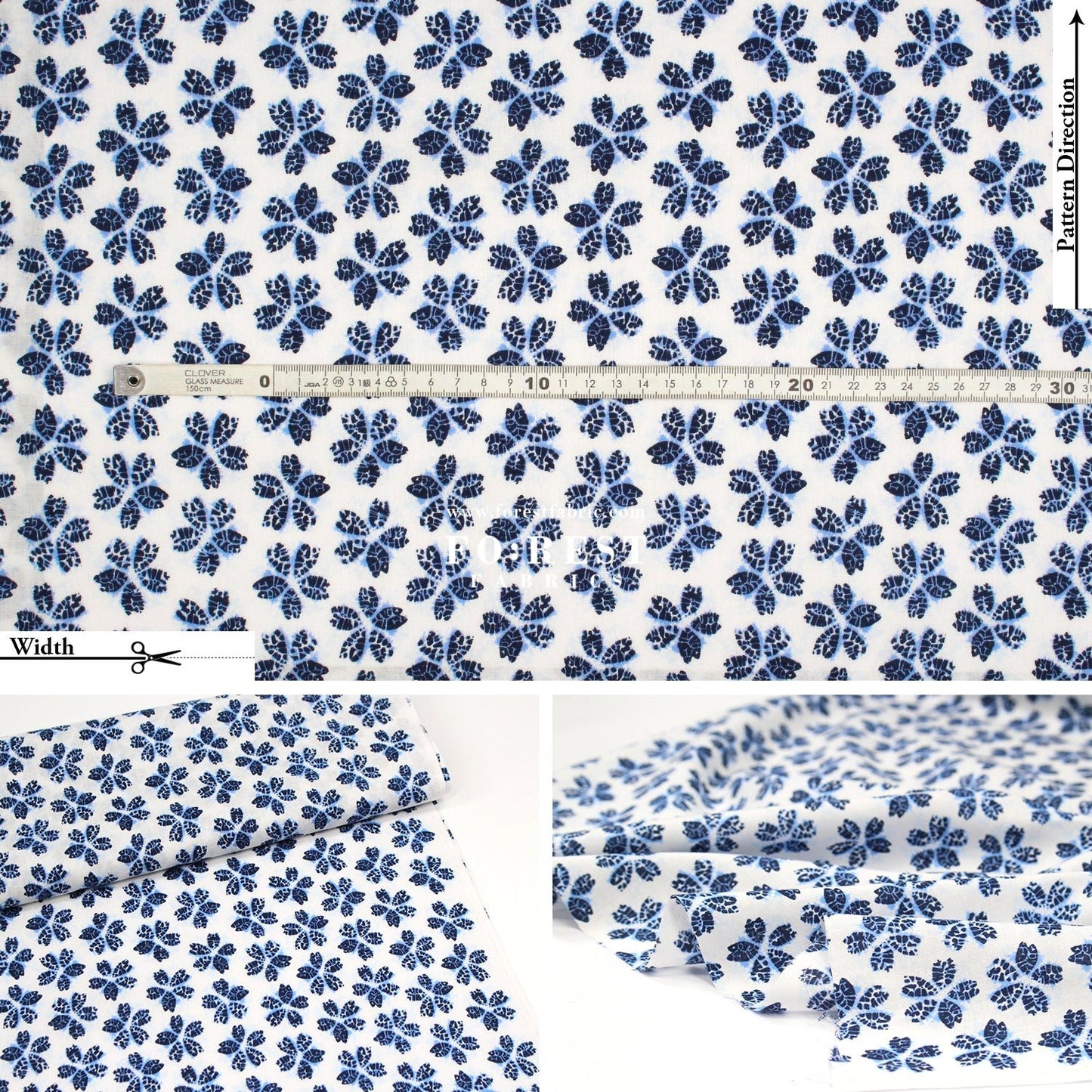 cotton - Sakura traditional Japanese style fabric white - FO:REST Fabric 布恩堂Liberty fabrictana lawnjapanese fabricykk zipper