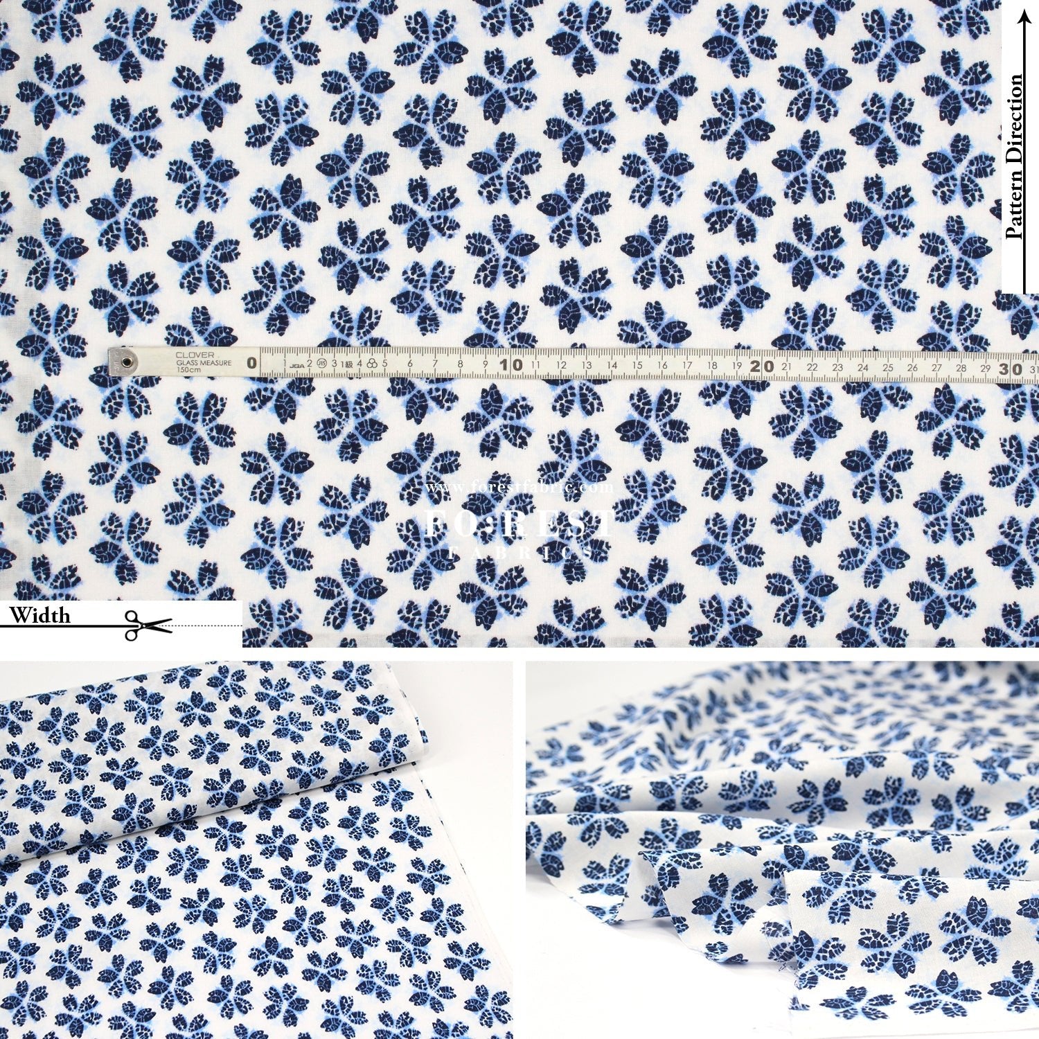 cotton - Sakura traditional Japanese style fabric white - FO:REST Fabric 布恩堂Liberty fabrictana lawnjapanese fabricykk zipper