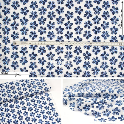 cotton - Sakura traditional Japanese style fabric white - FO:REST Fabric 布恩堂Liberty fabrictana lawnjapanese fabricykk zipper