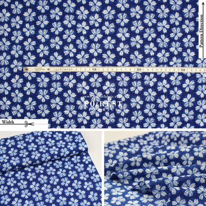cotton - Sakura traditional Japanese style fabric white - FO:REST Fabric 布恩堂Liberty fabrictana lawnjapanese fabricykk zipper