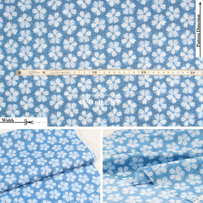 cotton - Sakura traditional Japanese style fabric white - FO:REST Fabric 布恩堂Liberty fabrictana lawnjapanese fabricykk zipper