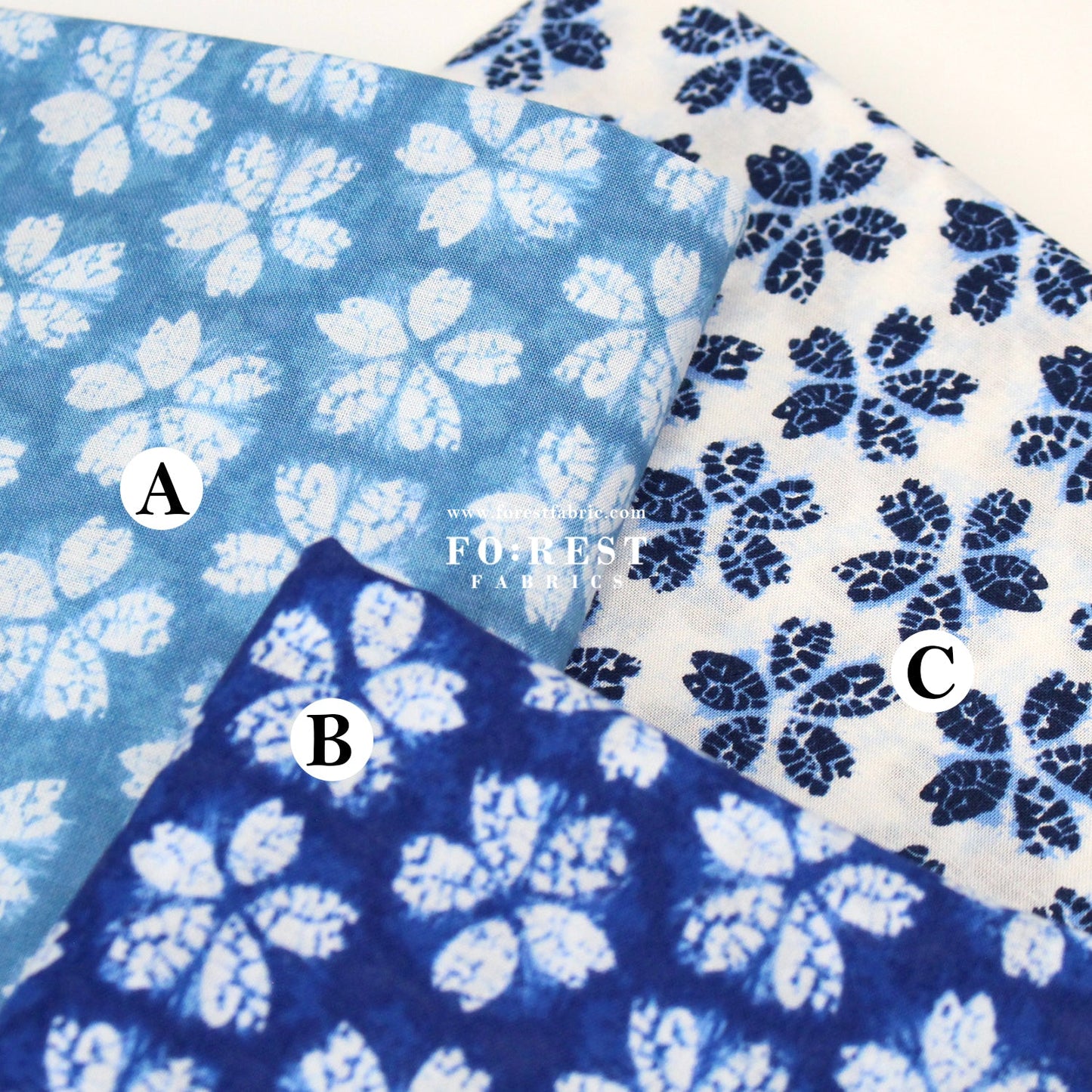 cotton - Sakura traditional Japanese style fabric white - FO:REST Fabric 布恩堂Liberty fabrictana lawnjapanese fabricykk zipper