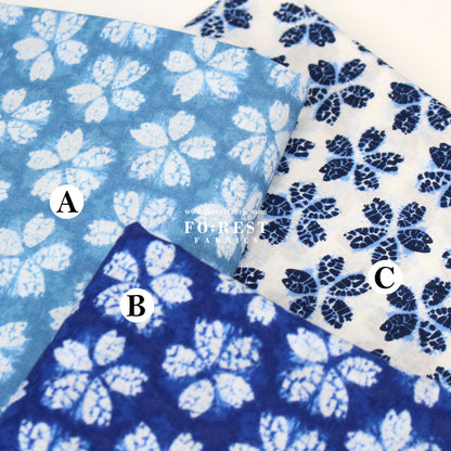 cotton - Sakura traditional Japanese style fabric white - FO:REST Fabric 布恩堂Liberty fabrictana lawnjapanese fabricykk zipper