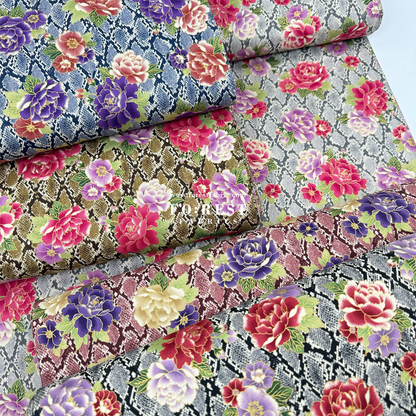 cotton - Sanke Peony金彩白蛇 fabric Navy - FO:REST Fabric 布恩堂Liberty fabrictana lawnjapanese fabricykk zipper