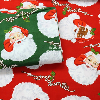 cotton - Santa Claus fabric Red - FO:REST Fabric 布恩堂Liberty fabrictana lawnjapanese fabricykk zipper