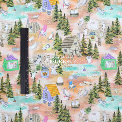 cotton - Sauna fabric - FO:REST Fabric 布恩堂Liberty fabrictana lawnjapanese fabricykk zipper
