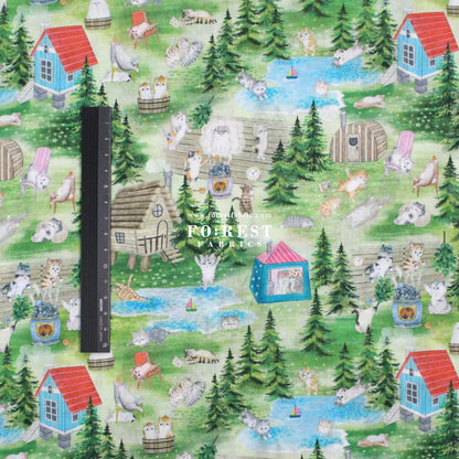 cotton - Sauna fabric - FO:REST Fabric 布恩堂Liberty fabrictana lawnjapanese fabricykk zipper