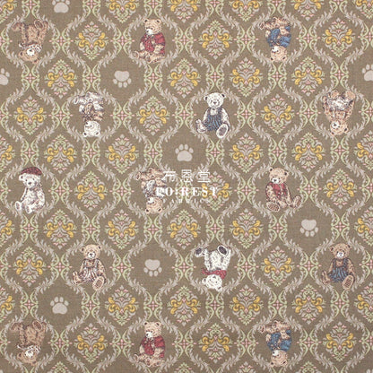 Cotton - Sewing Teddy Bear Fabric Khaki