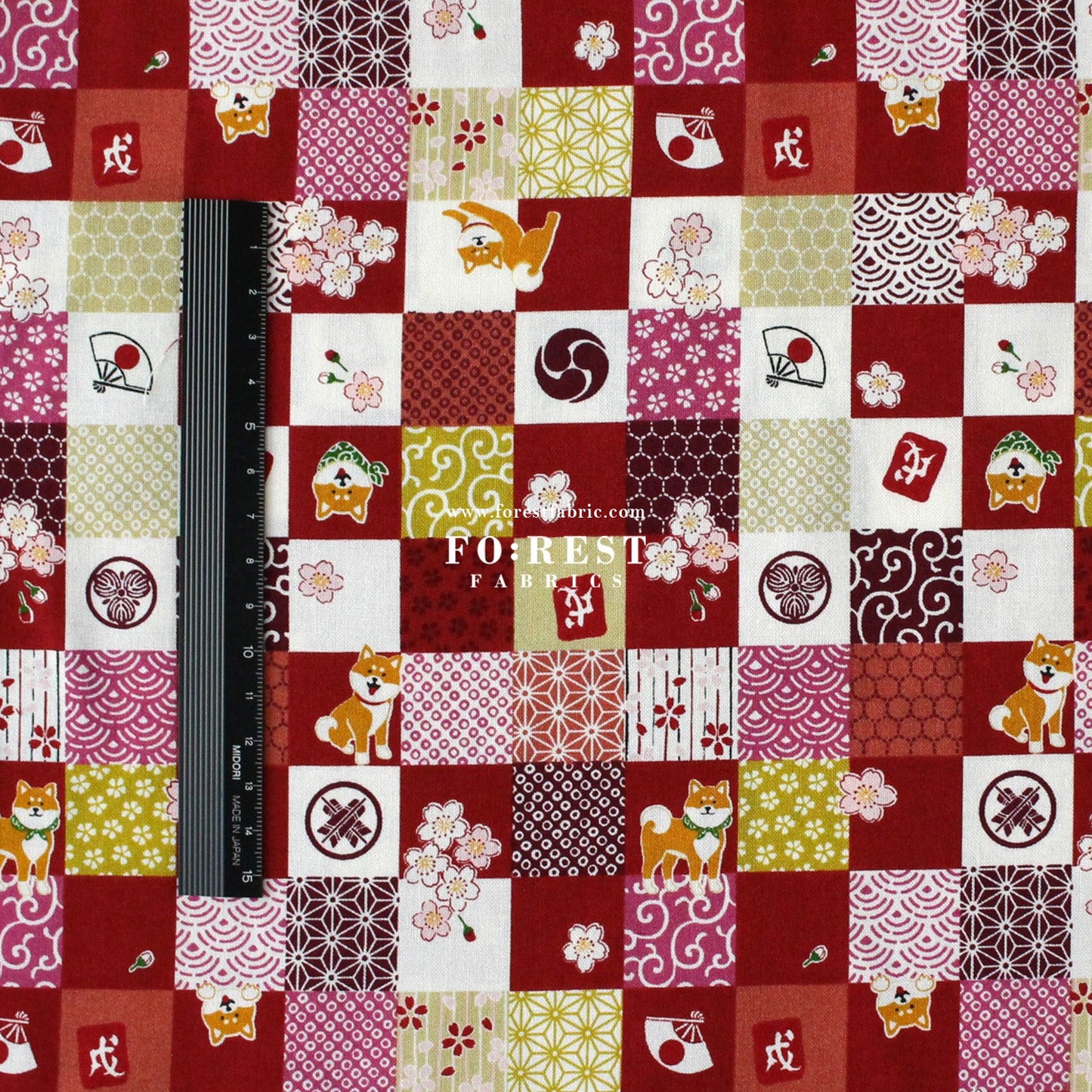 cotton - Shiba inu fabric - FO:REST Fabric 布恩堂Liberty fabrictana lawnjapanese fabricykk zipper
