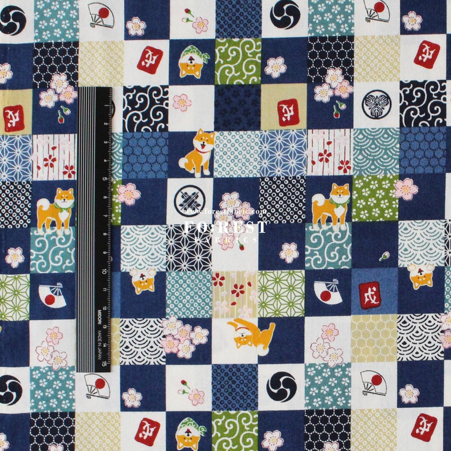 cotton - Shiba inu fabric - FO:REST Fabric 布恩堂Liberty fabrictana lawnjapanese fabricykk zipper