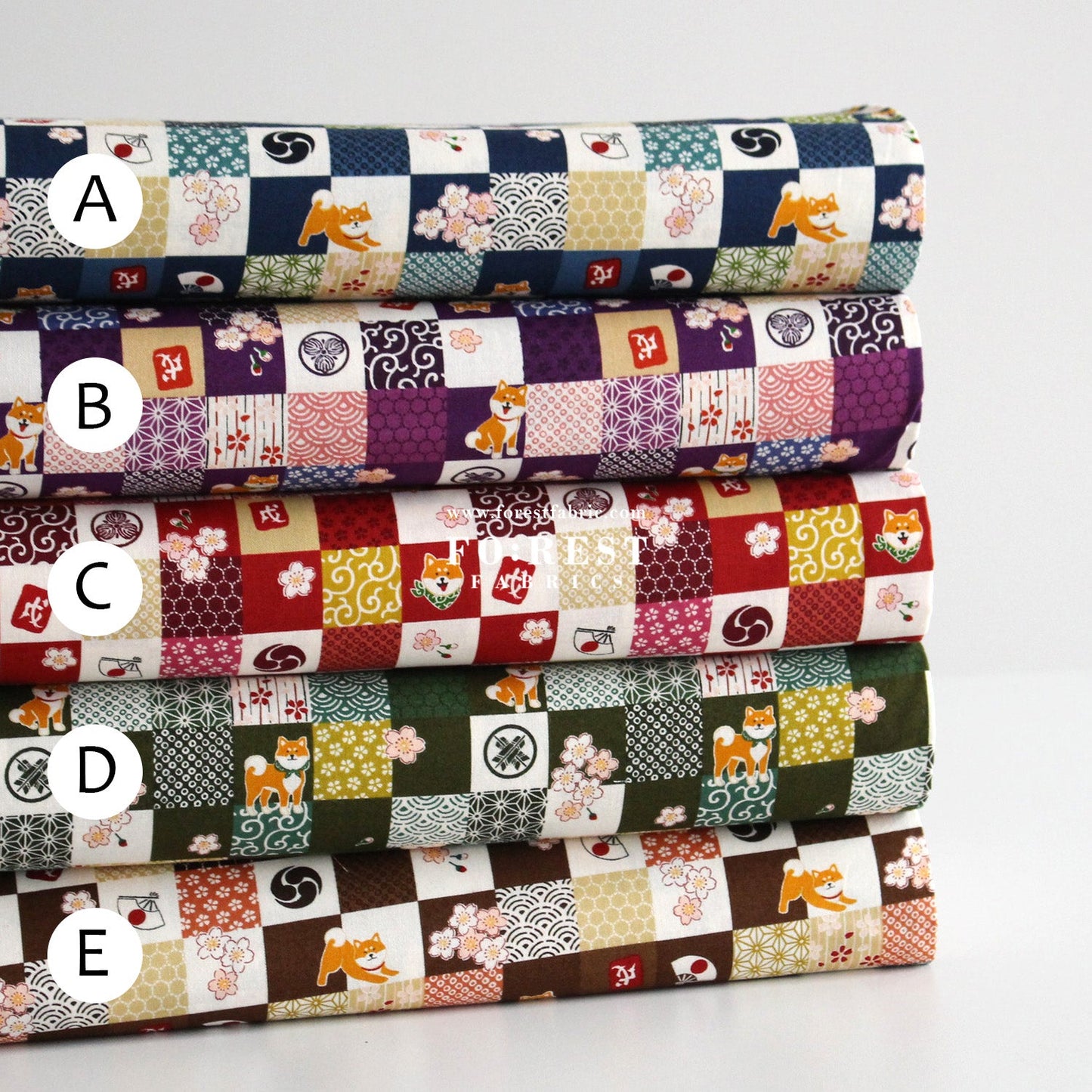 cotton - Shiba inu fabric - FO:REST Fabric 布恩堂Liberty fabrictana lawnjapanese fabricykk zipper