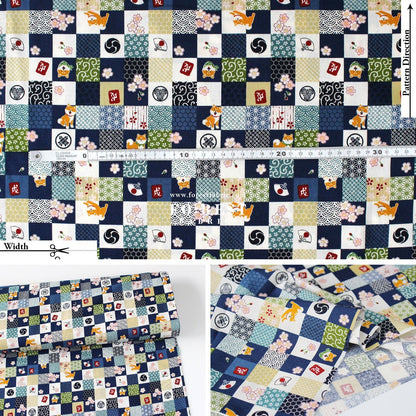 cotton - Shiba inu fabric - FO:REST Fabric 布恩堂Liberty fabrictana lawnjapanese fabricykk zipper