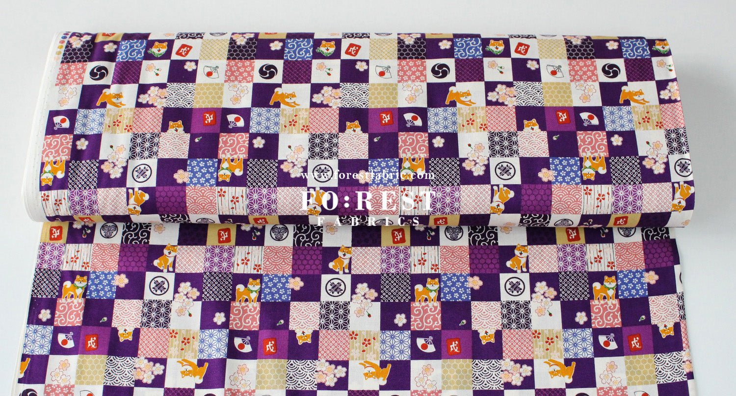 cotton - Shiba inu fabric - FO:REST Fabric 布恩堂Liberty fabrictana lawnjapanese fabricykk zipper
