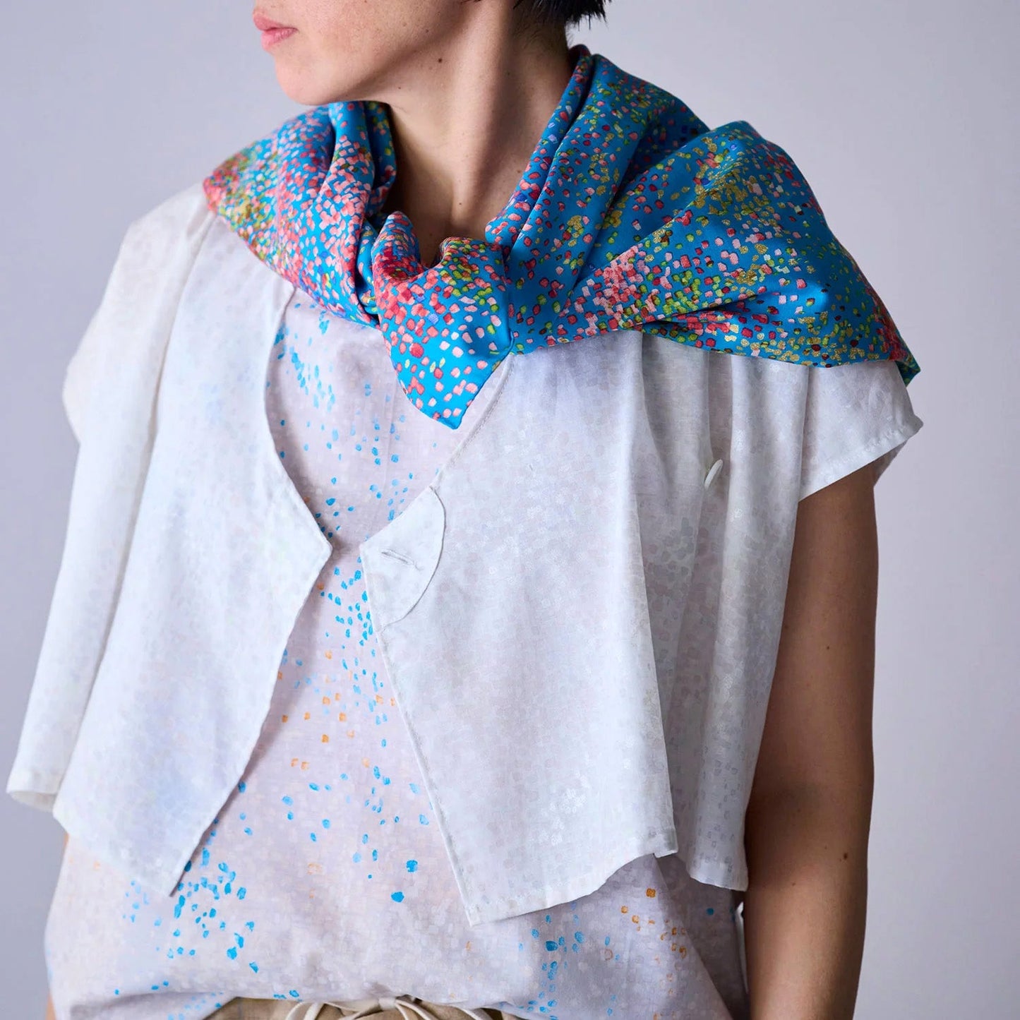 cotton silk - Water fall fabric 絲棉 - FO:REST Fabric 布恩堂Liberty fabrictana lawnjapanese fabricykk zipper