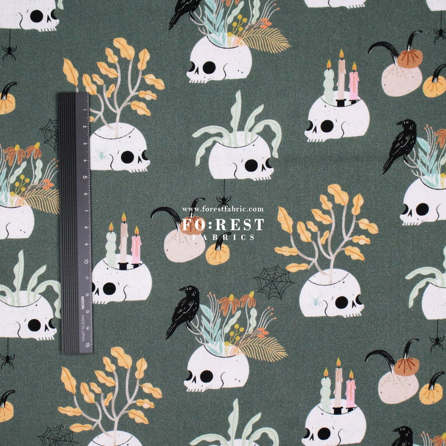 cotton - Skulls fabric - FO:REST Fabric 布恩堂Liberty fabrictana lawnjapanese fabricykk zipper