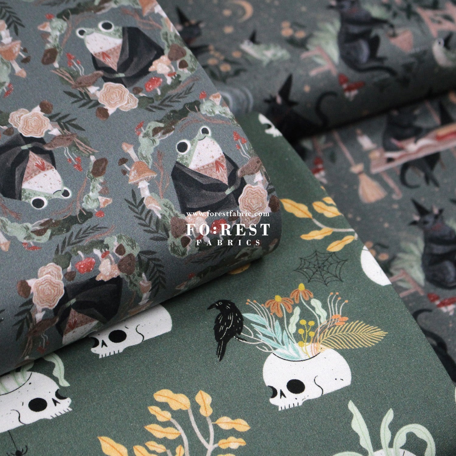 cotton - Skulls fabric - FO:REST Fabric 布恩堂Liberty fabrictana lawnjapanese fabricykk zipper