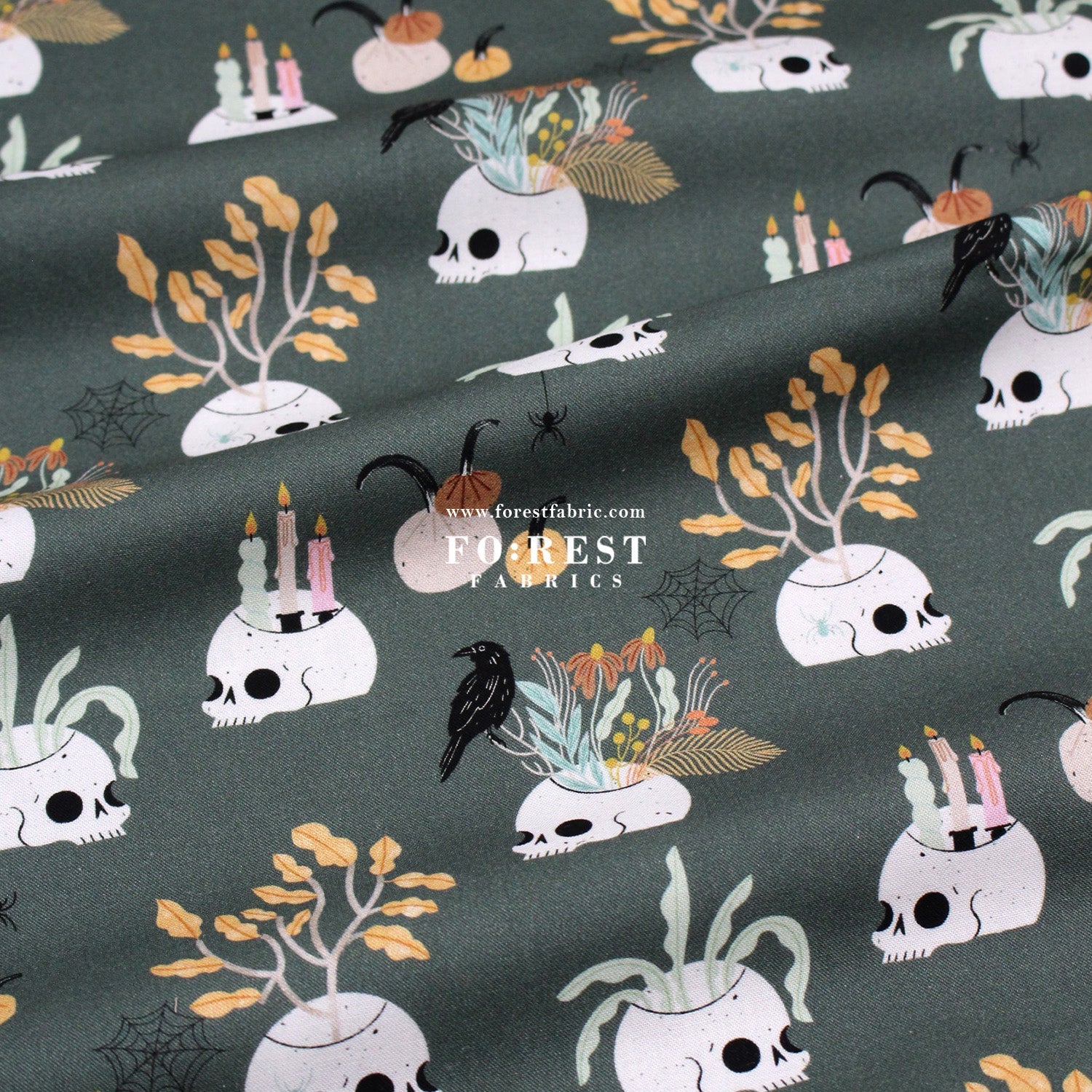 cotton - Skulls fabric - FO:REST Fabric 布恩堂Liberty fabrictana lawnjapanese fabricykk zipper