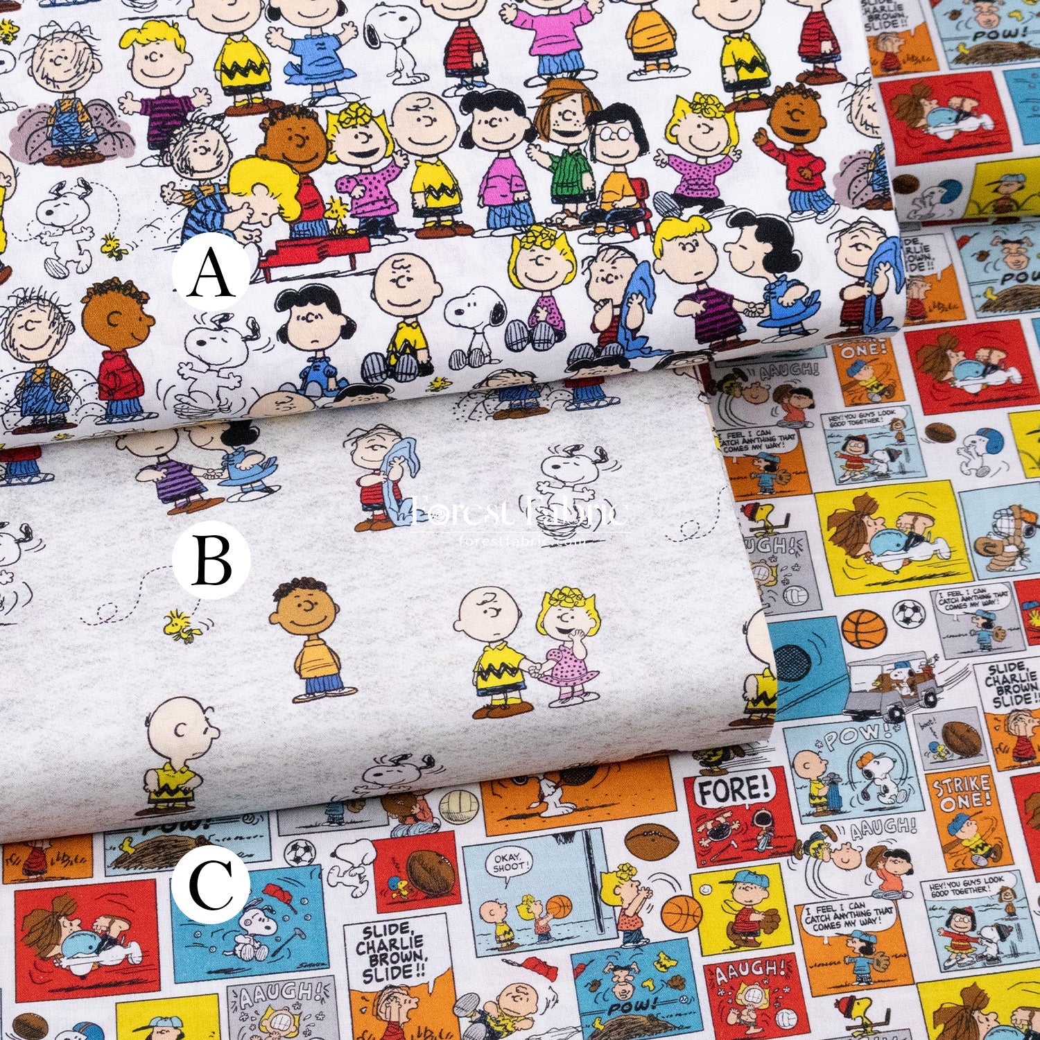 cotton - Snoopy fabric - FO:REST Fabric 布恩堂Liberty fabrictana lawnjapanese fabricykk zipper