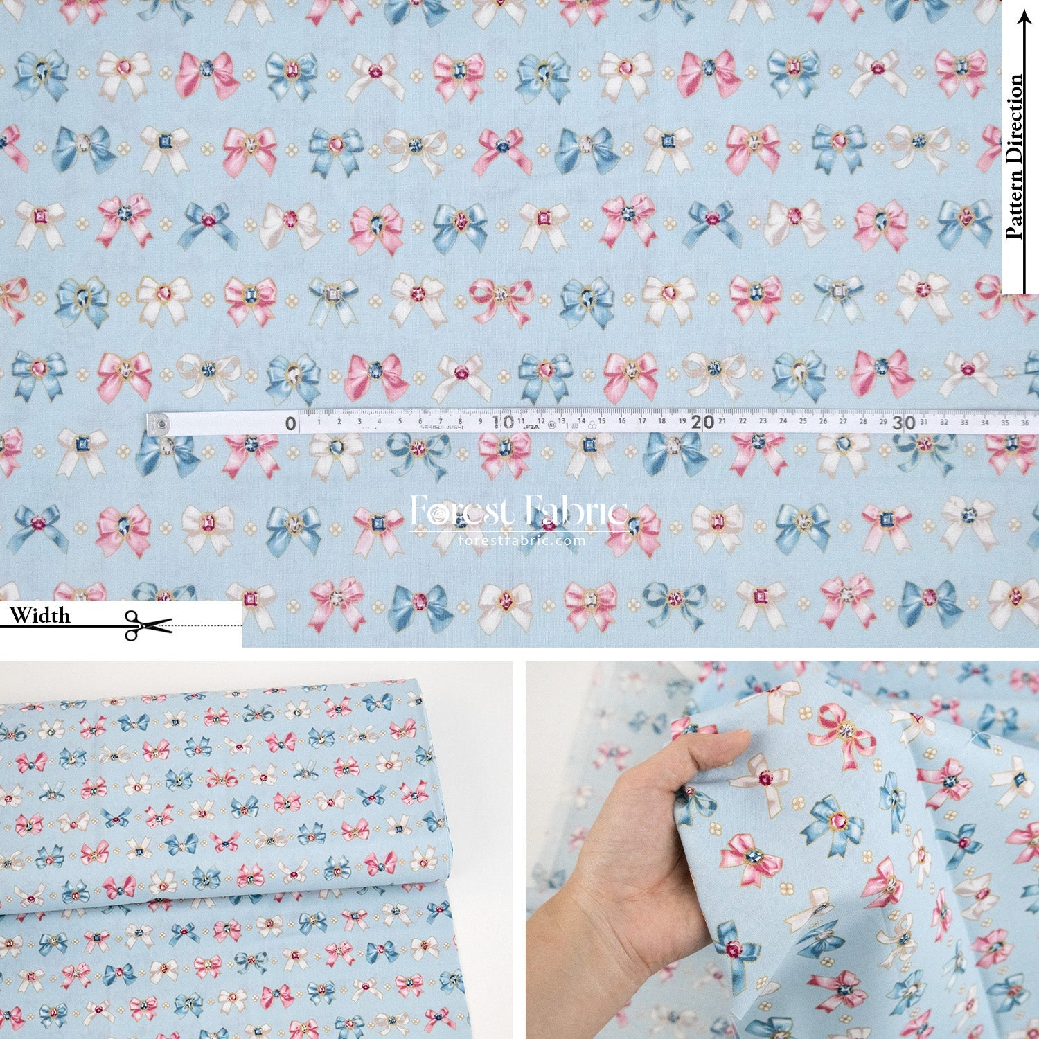 cotton - Sparkling Ribbons fabric - FO:REST Fabric 布恩堂Liberty fabrictana lawnjapanese fabricykk zipper