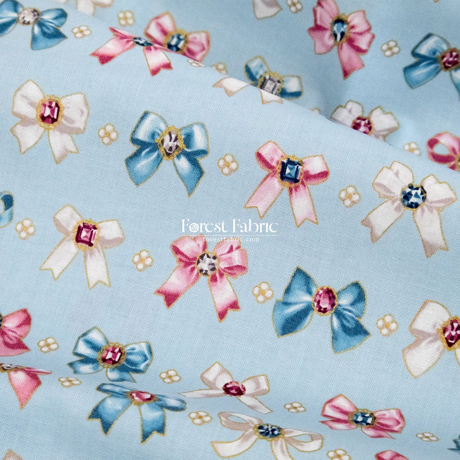 cotton - Sparkling Ribbons fabric - FO:REST Fabric 布恩堂Liberty fabrictana lawnjapanese fabricykk zipper