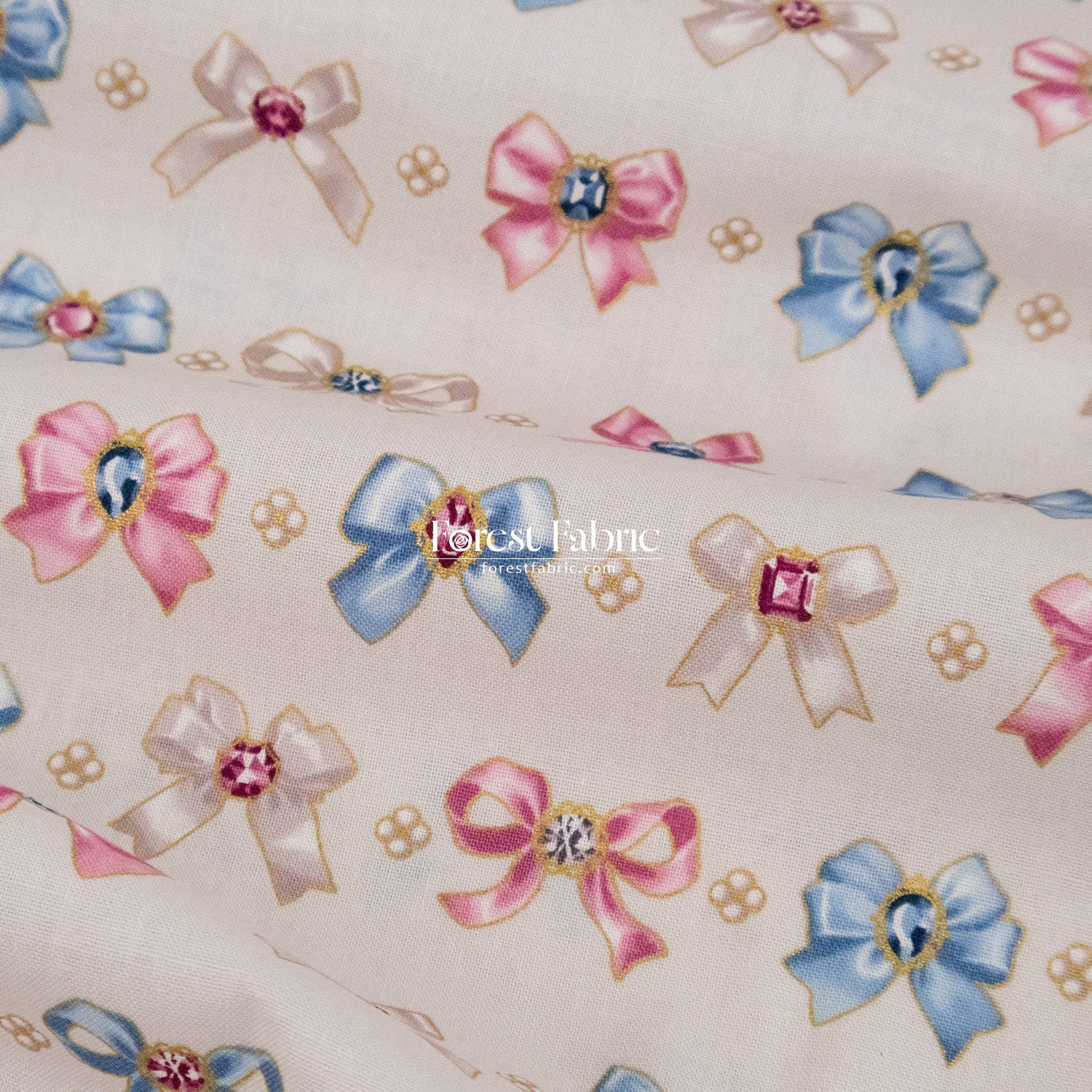 cotton - Sparkling Ribbons fabric - FO:REST Fabric 布恩堂Liberty fabrictana lawnjapanese fabricykk zipper