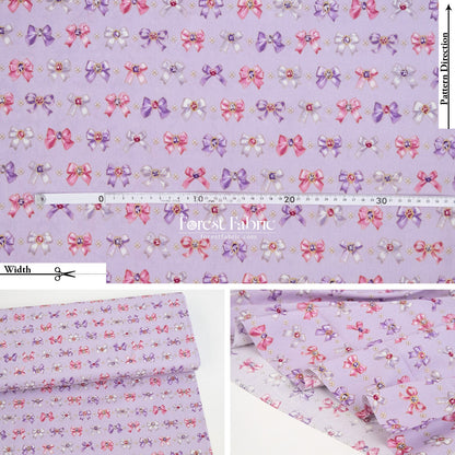 cotton - Sparkling Ribbons fabric - FO:REST Fabric 布恩堂Liberty fabrictana lawnjapanese fabricykk zipper