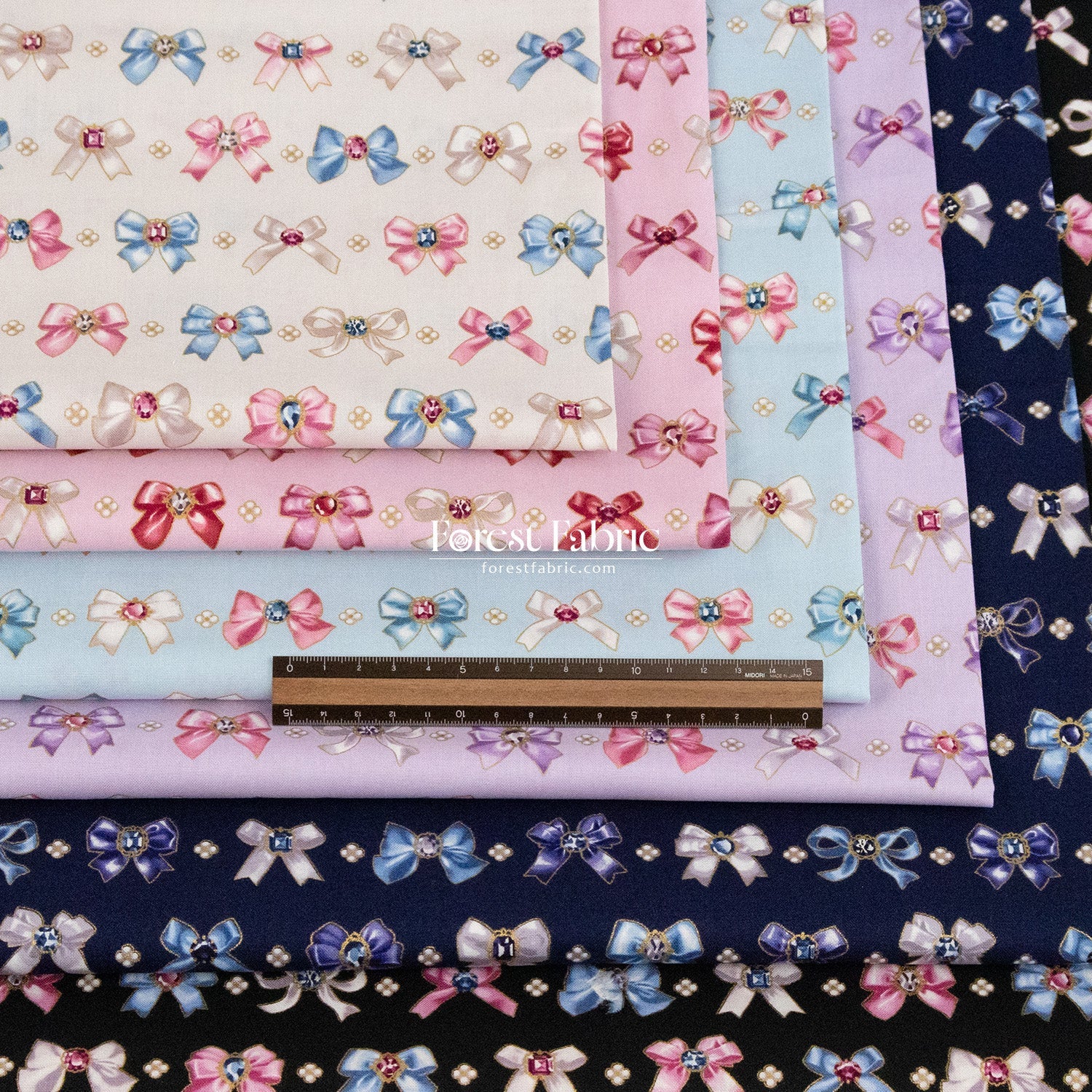 cotton - Sparkling Ribbons fabric - FO:REST Fabric 布恩堂Liberty fabrictana lawnjapanese fabricykk zipper