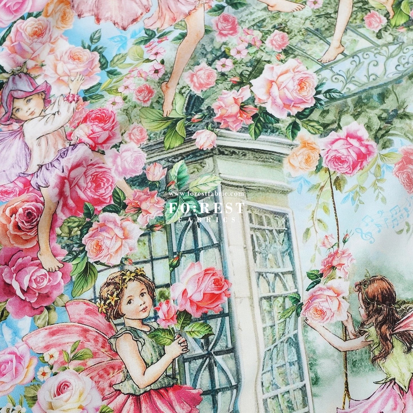 cotton - Spring Song Fairy fabric (PANEL) - FO:REST Fabric 布恩堂Liberty fabrictana lawnjapanese fabricykk zipper