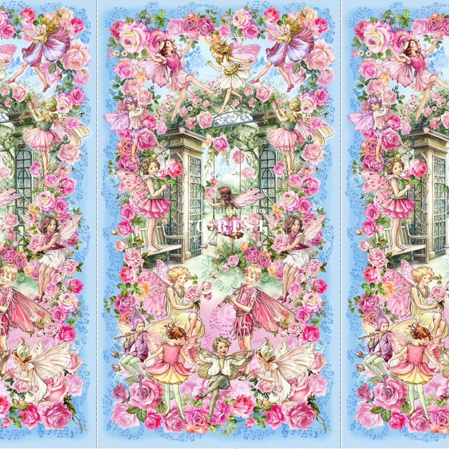 cotton - Spring Song Fairy fabric (PANEL) - FO:REST Fabric 布恩堂Liberty fabrictana lawnjapanese fabricykk zipper