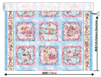 cotton - Spring Song Fairy Garden fabric (PANEL) - FO:REST Fabric 布恩堂Liberty fabrictana lawnjapanese fabricykk zipper